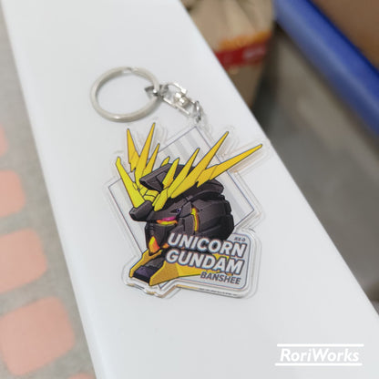 Keychain - Unicorn Gundam Banshee Head