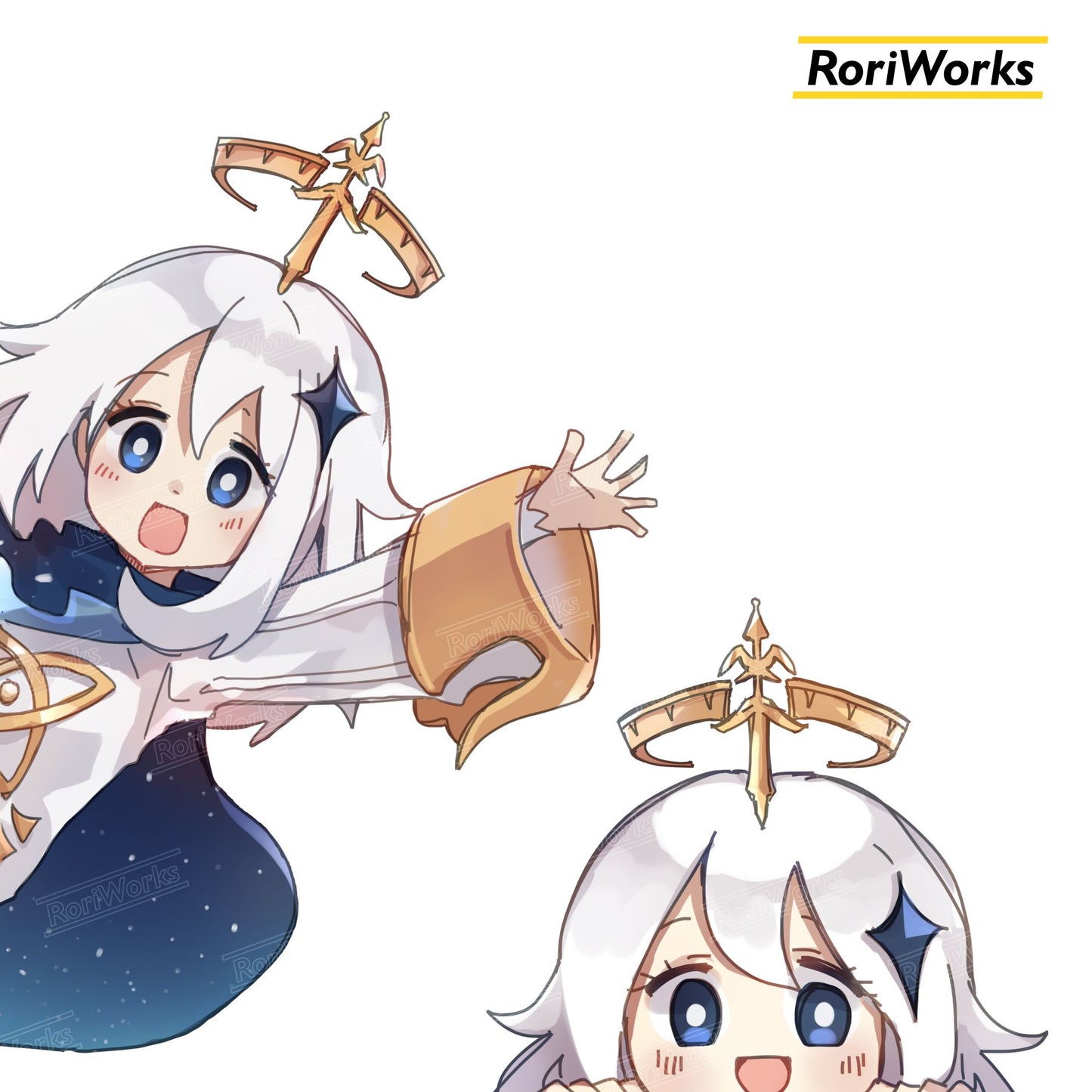 Stiker Intip - Paimon