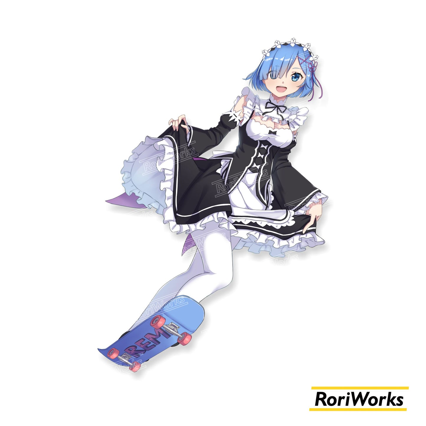 Stiker - Rem (Maid on Skate)