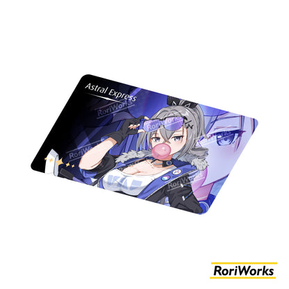 Stiker Kartu - Silver Wolf
