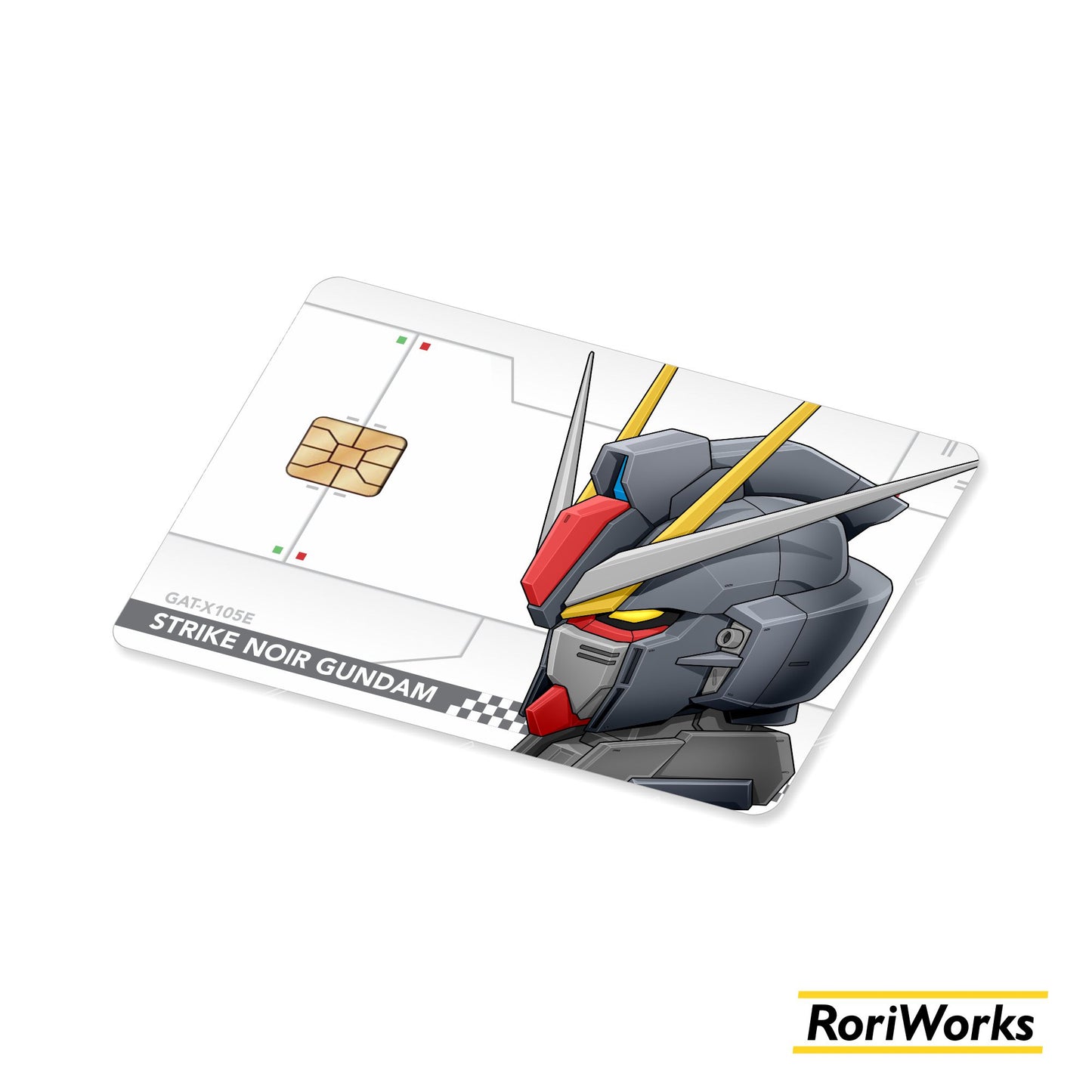 Stiker Kartu - Strike Noir Gundam Head