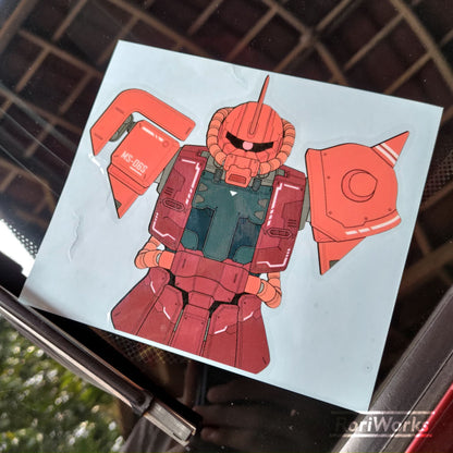 Stiker Char's Zaku II Bust
