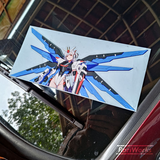 Stiker Freedom Gundam Girl