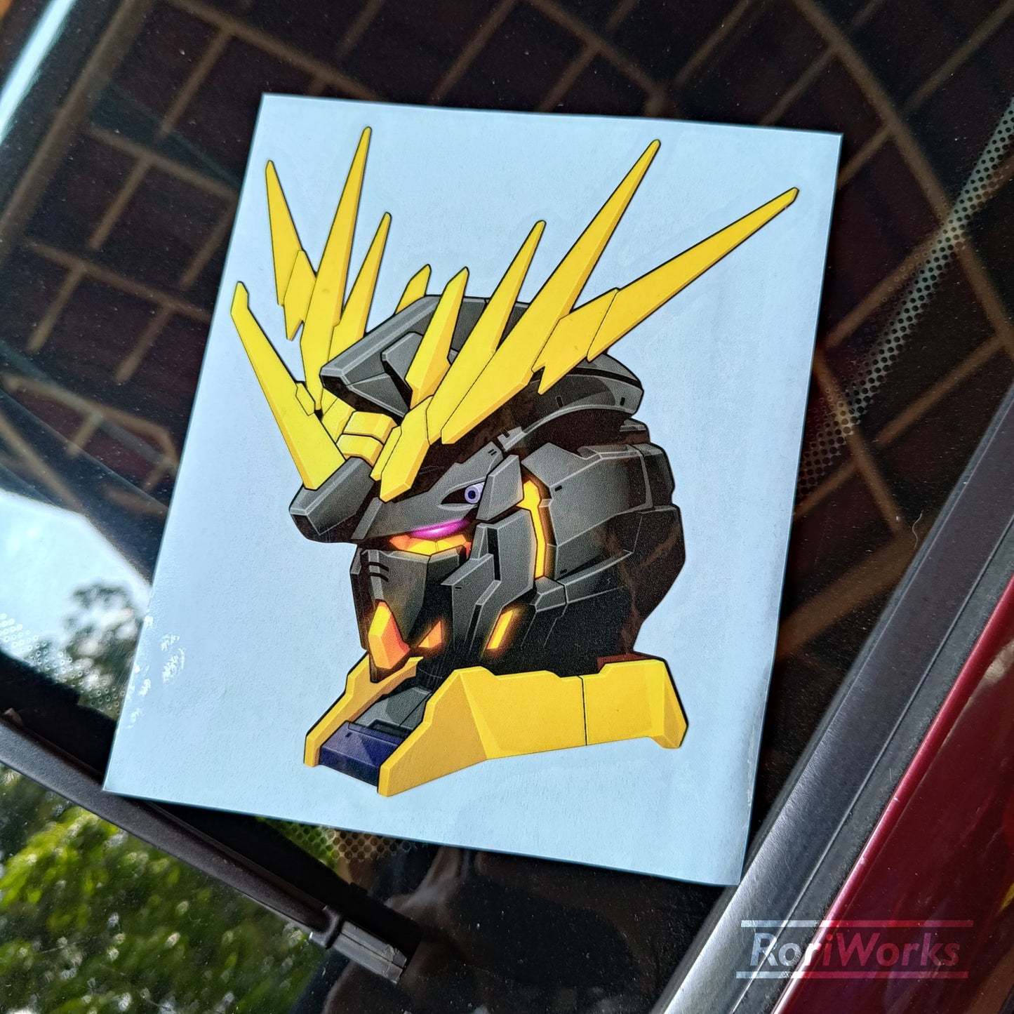 Stiker Unicorn Gundam Banshee Head (Destroy Mode)