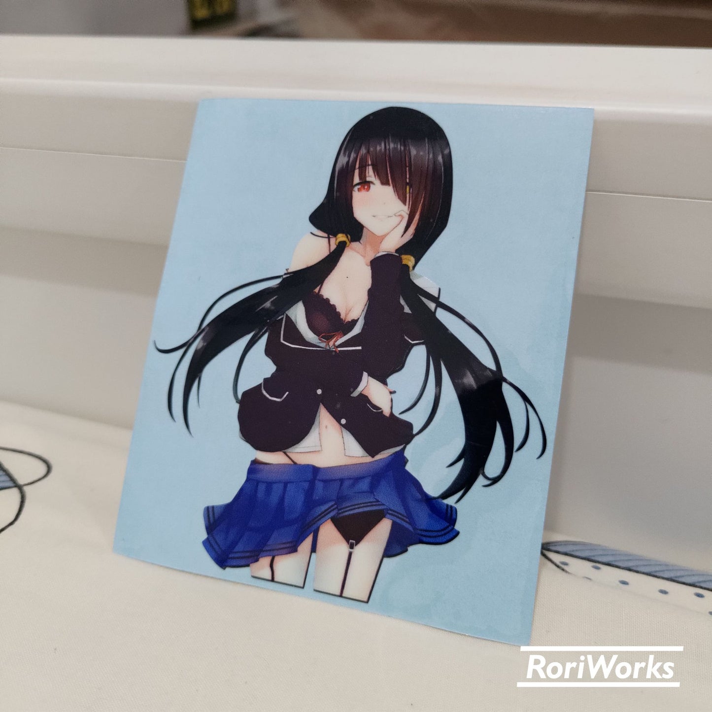 Stiker - Kurumi Tokisaki (Lewd Schoolgirl)