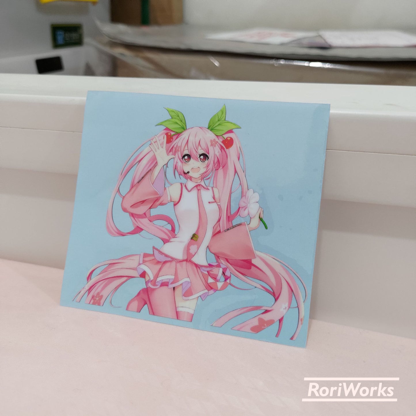 Stiker Miku Hatsune (Sakura Miku)