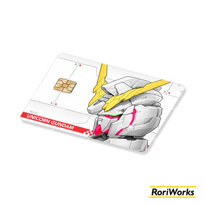 Stiker Kartu - Unicorn Gundam Head (Destroy Mode)