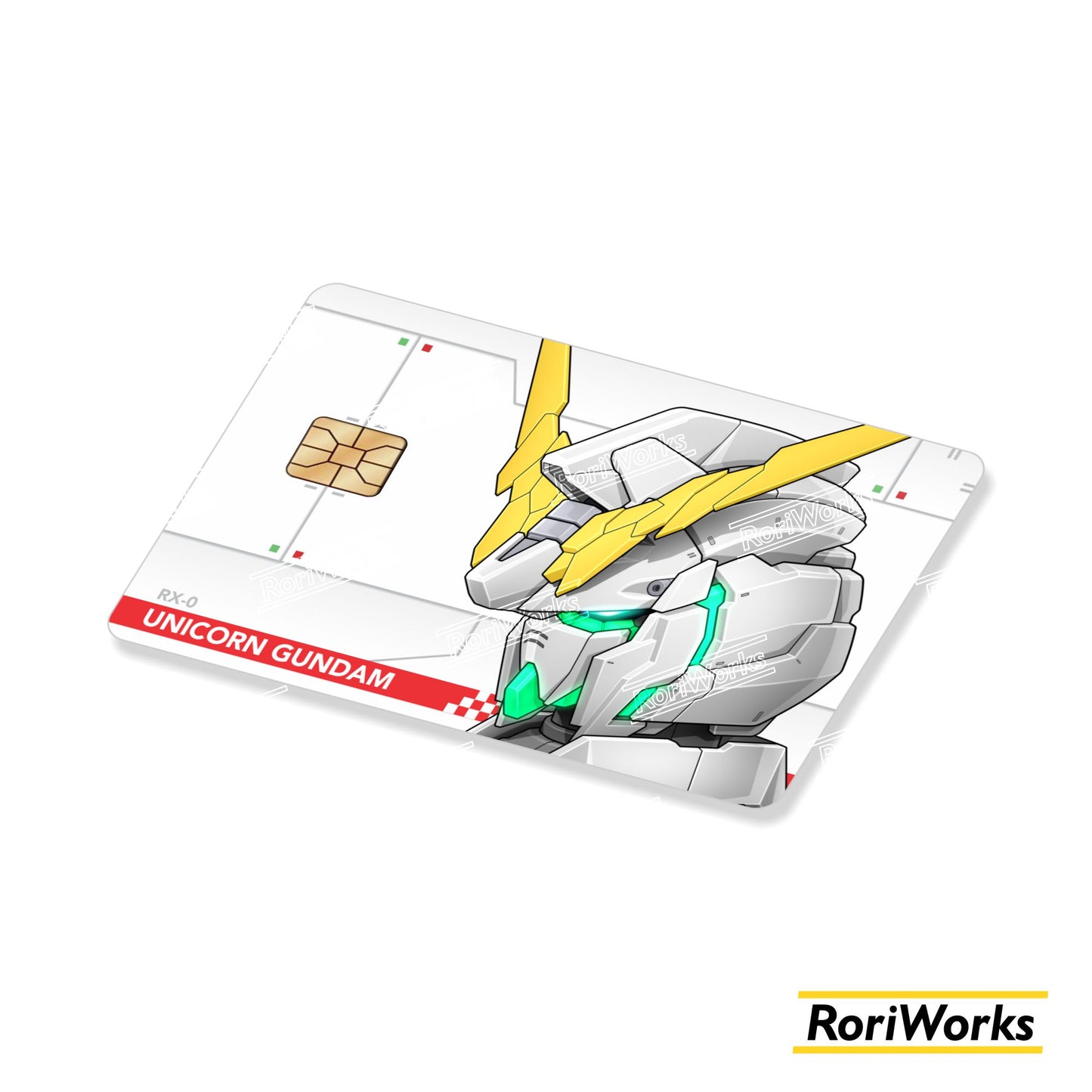 Stiker Kartu - Unicorn Gundam Head (Awakened Destroy Mode)