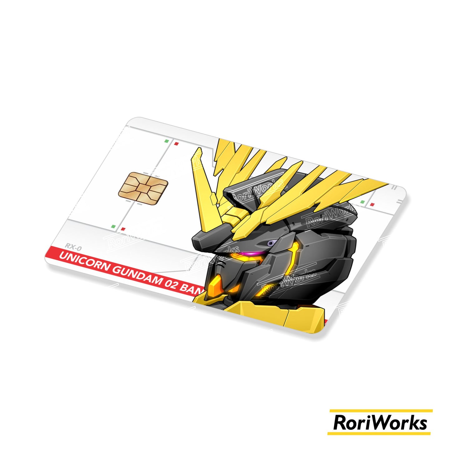 Stiker Kartu - Unicorn Gundam Banshee Head (Destroy Mode)