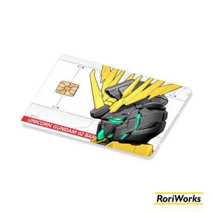 Stiker Kartu - Unicorn Gundam Banshee Head (Awakened Destroy Mode)