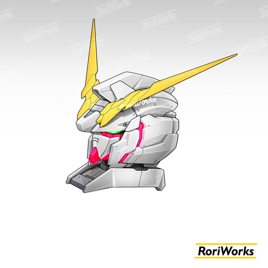Stiker Unicorn Gundam Head (Destroy Mode)