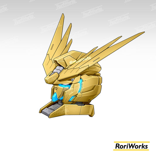 Stiker Unicorn Gundam Phenex Head (Destroy Mode)