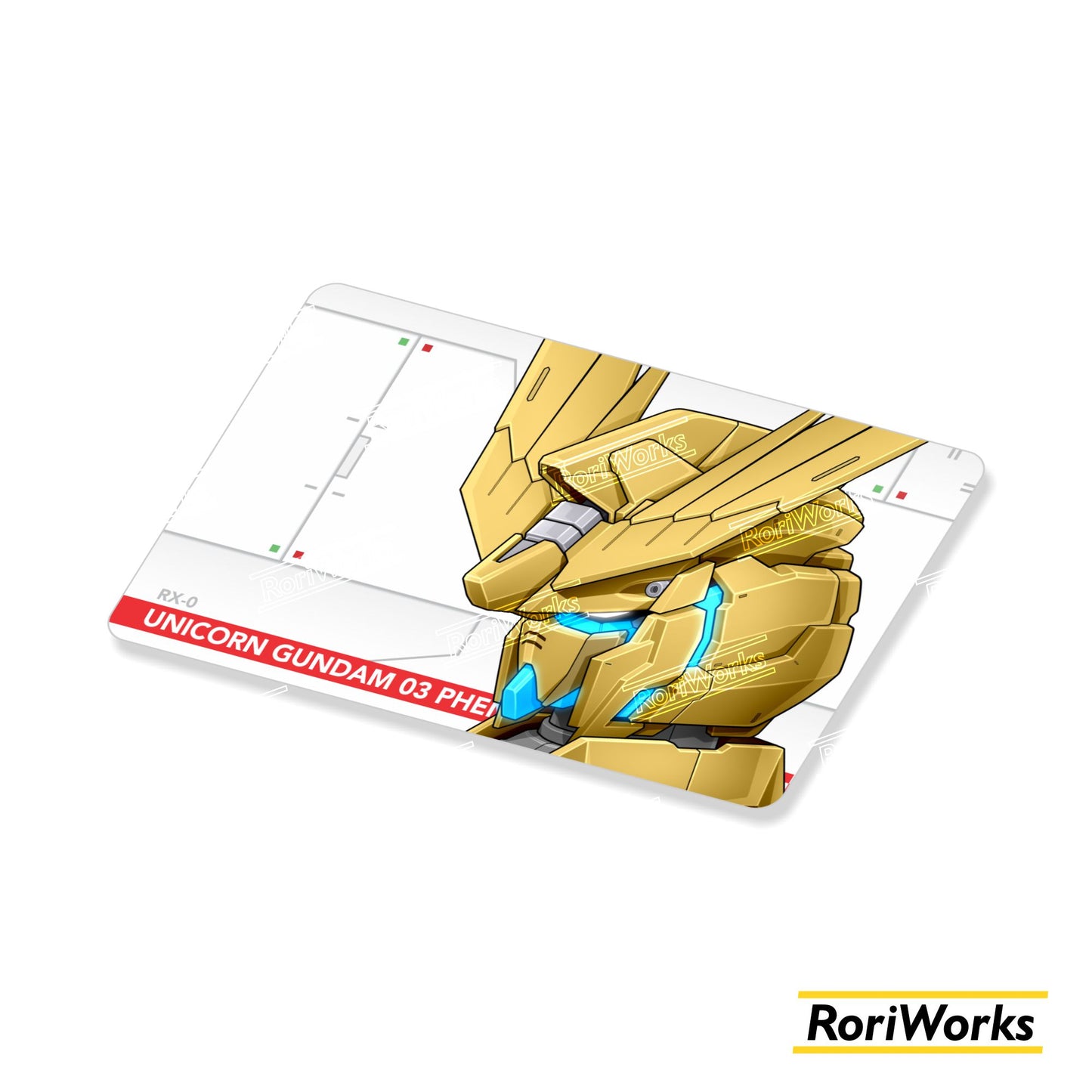 Stiker Kartu - Unicorn Gundam Phenex Head (Destroy Mode)