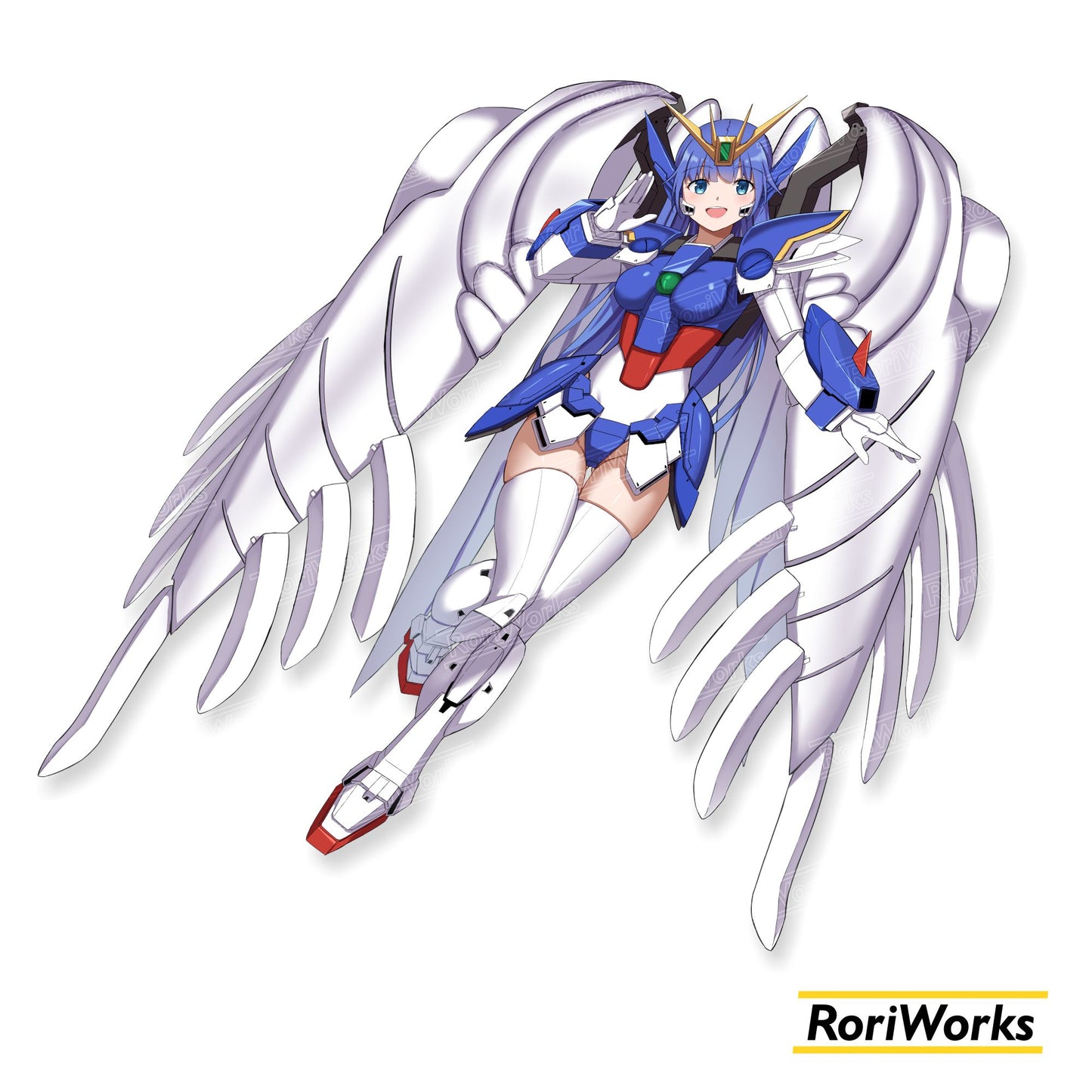 Stiker - Wing Gundam Zero EW Girl