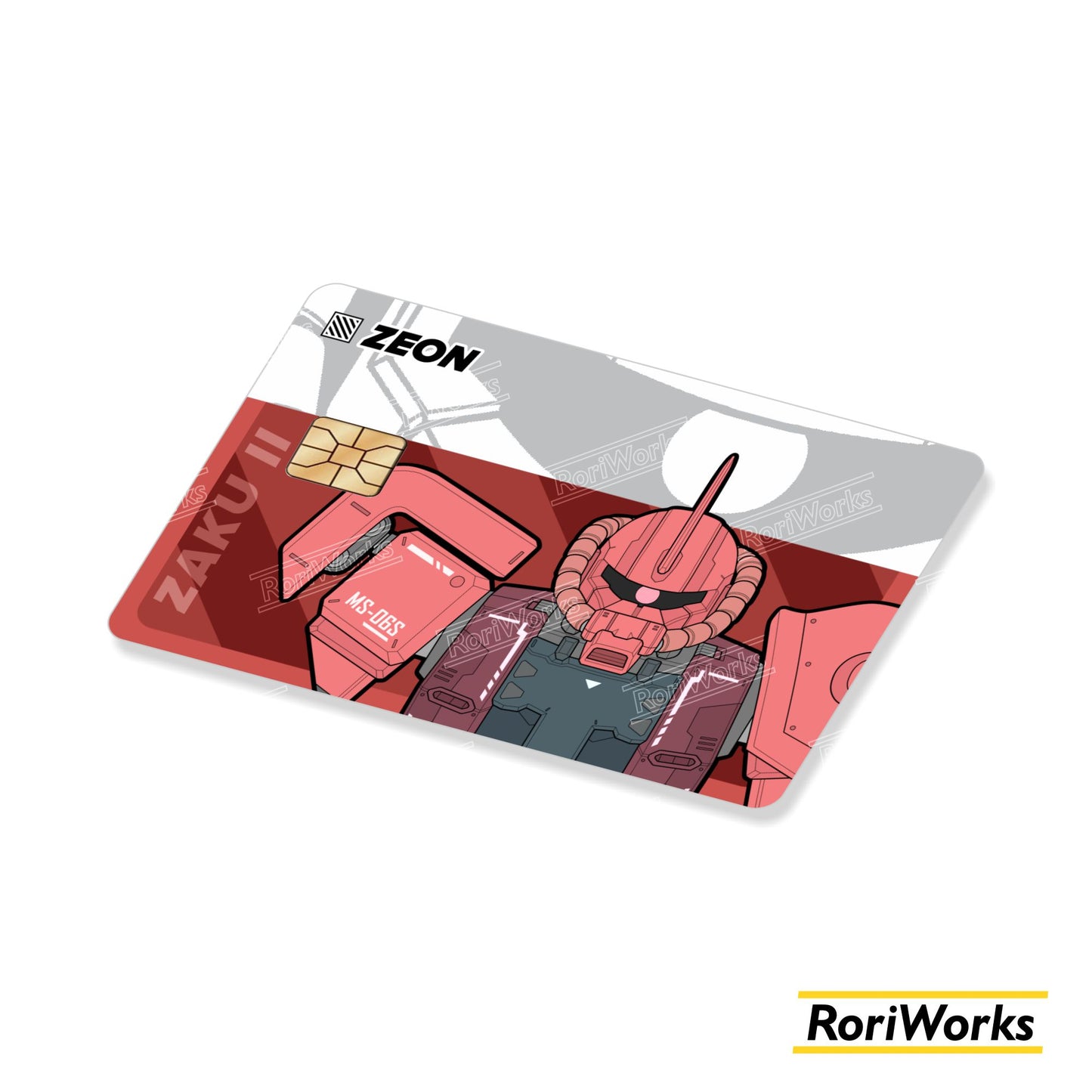 Stiker Kartu - Char's Zaku II Bust