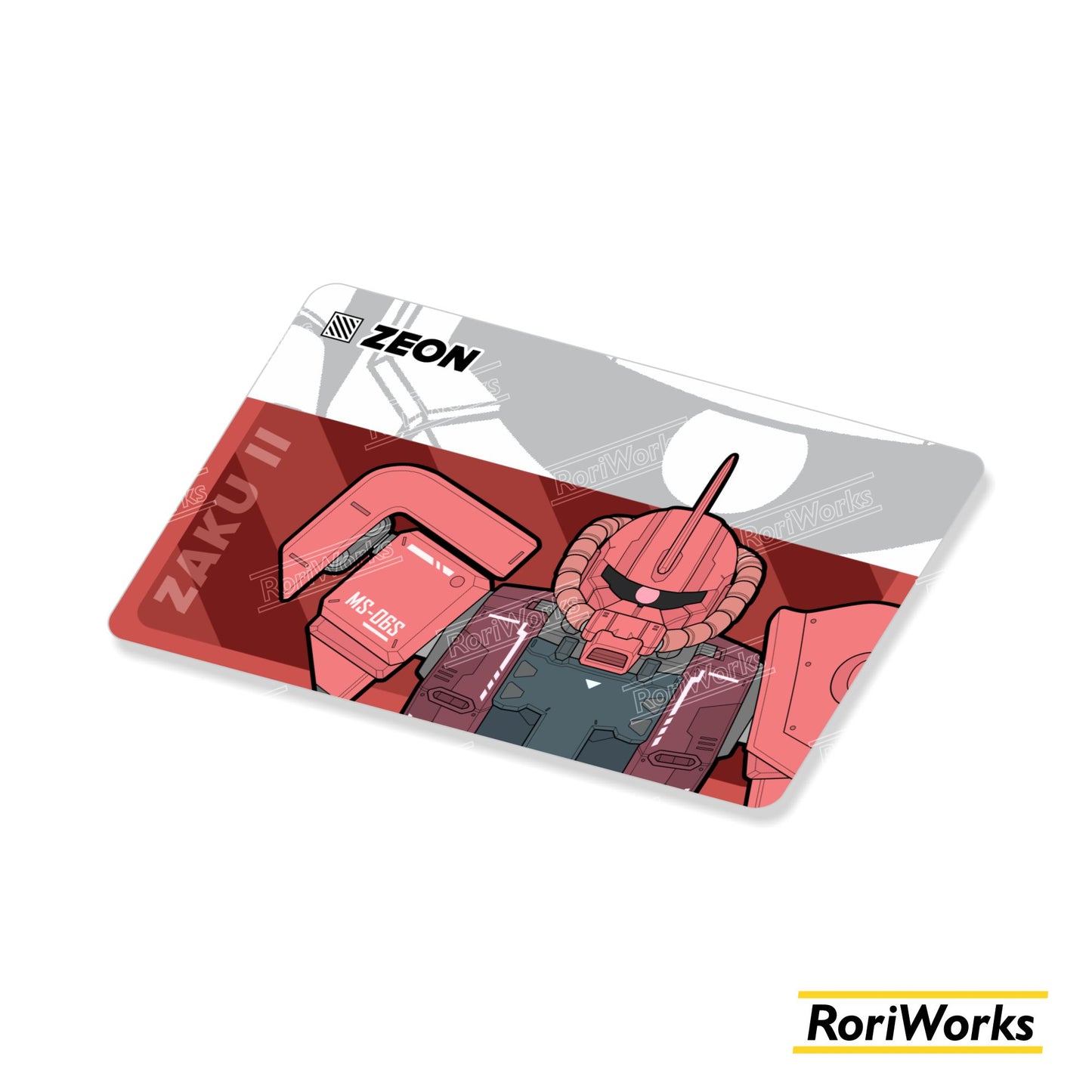 Stiker Kartu - Char's Zaku II Bust