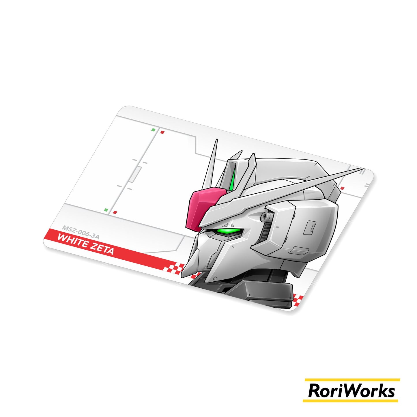 Stiker Kartu - Zeta Gundam 3A Head