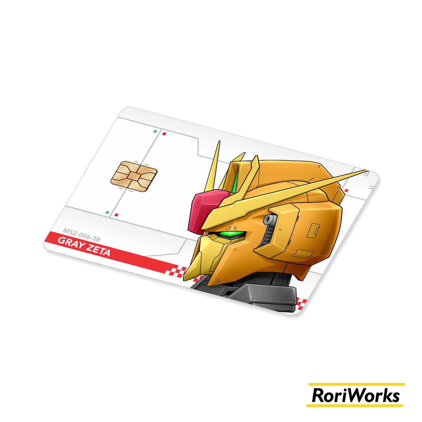 Stiker Kartu - Zeta Gundam 3B Head